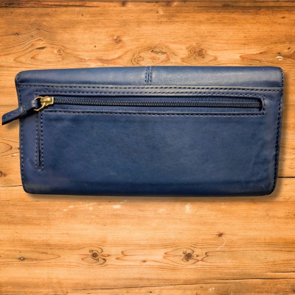 Coach Rare Vintage Soho Pleated Leather Envelope Trifold Wallet - Picture 4 of 5